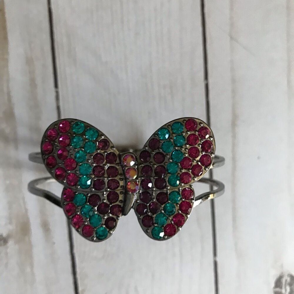 Butterfly Unbranded cuff bracelet very colorful stones